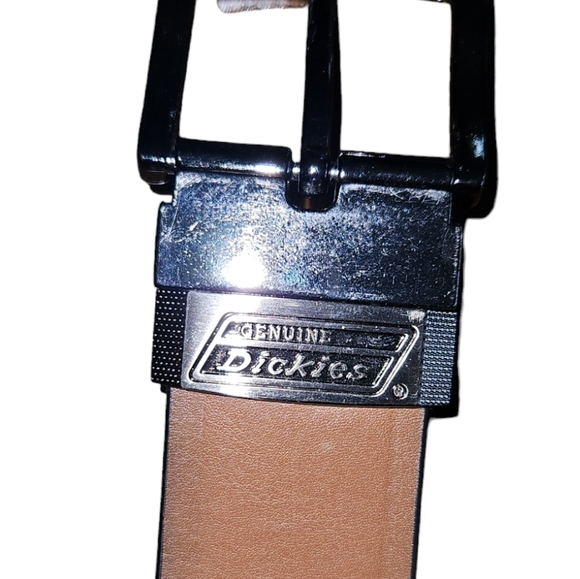 Dickies 32/80 Leather belt, dark brown with a stainless buckle - Picture 3 of 6